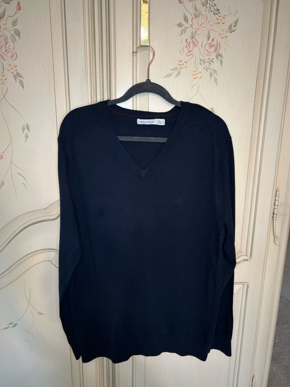 Nautica Men V-Neck Sweater - Dark Navy